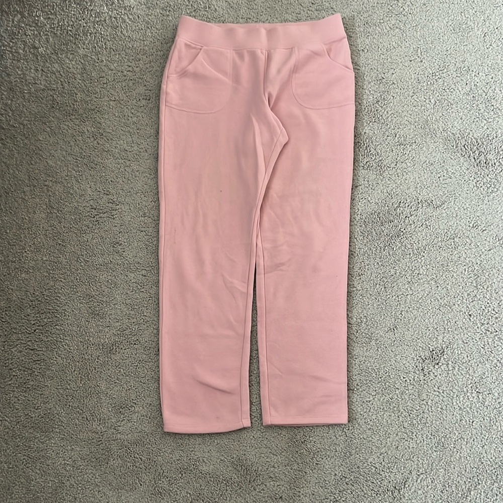 Pink sweats, straight cut